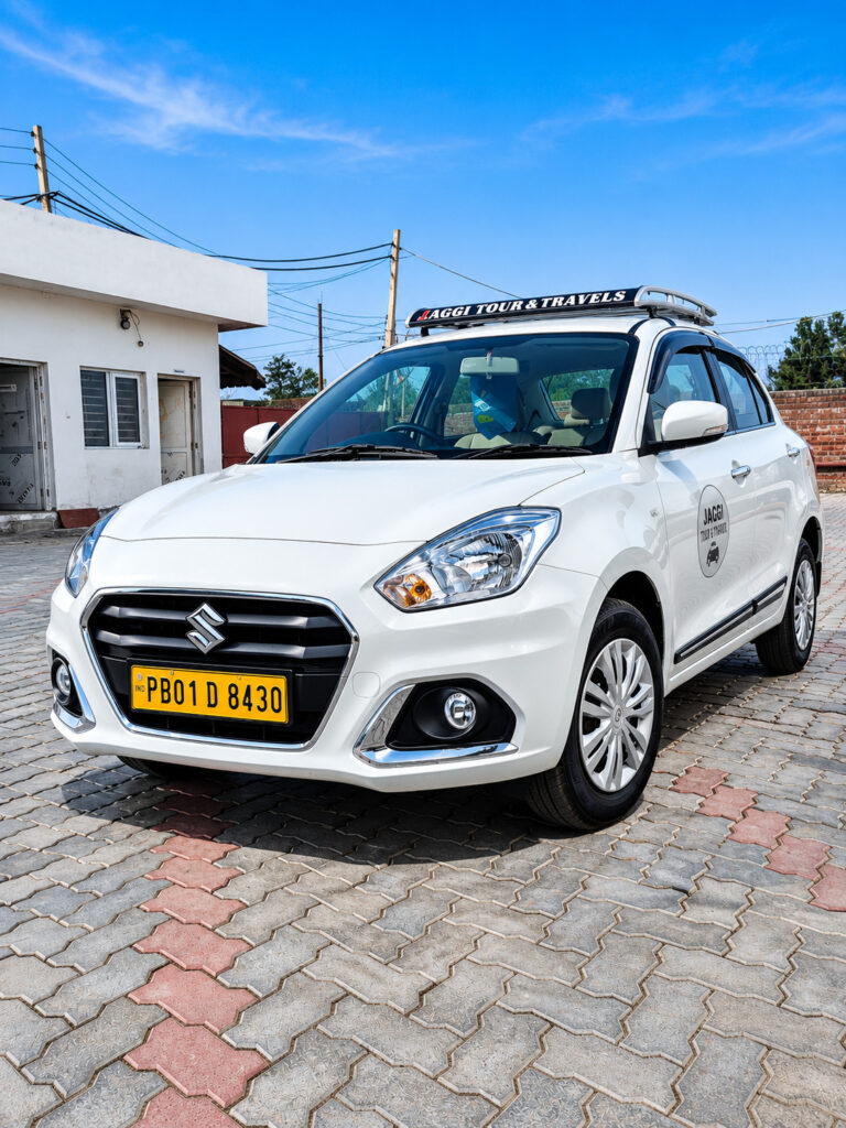 Swift Dzire sedan taxi service from Delhi to Chandigarh by Jaggi Tour & Travel